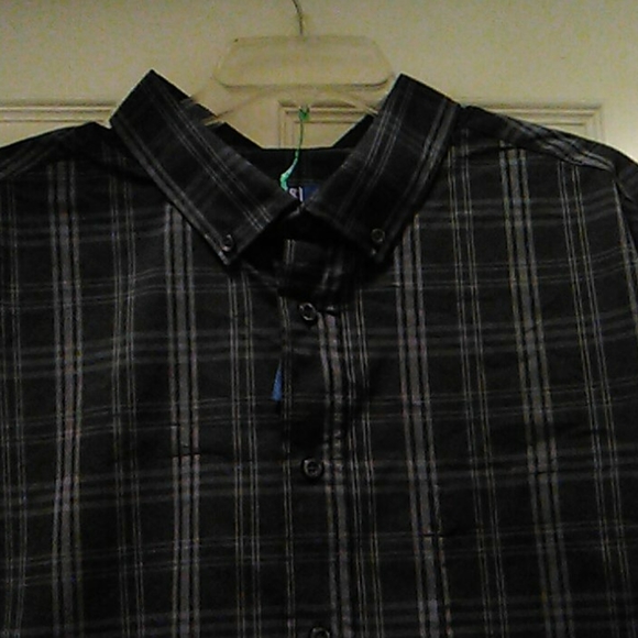 George Classic Fit Other - Nwt Men's Black and Grey Shortsleeve  Shirt
